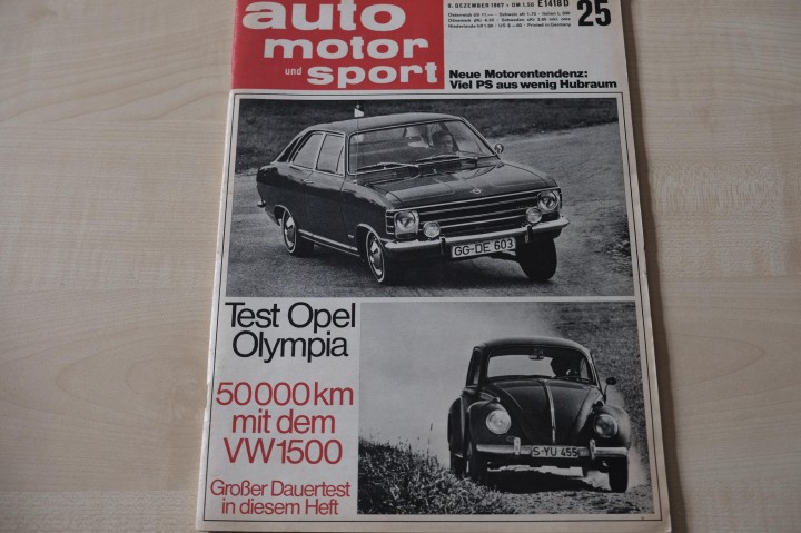 Deckblatt Auto Motor und Sport (25/1967)
